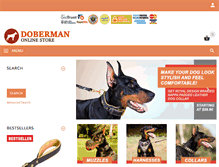 Tablet Screenshot of doberman-dog-breed-store.com